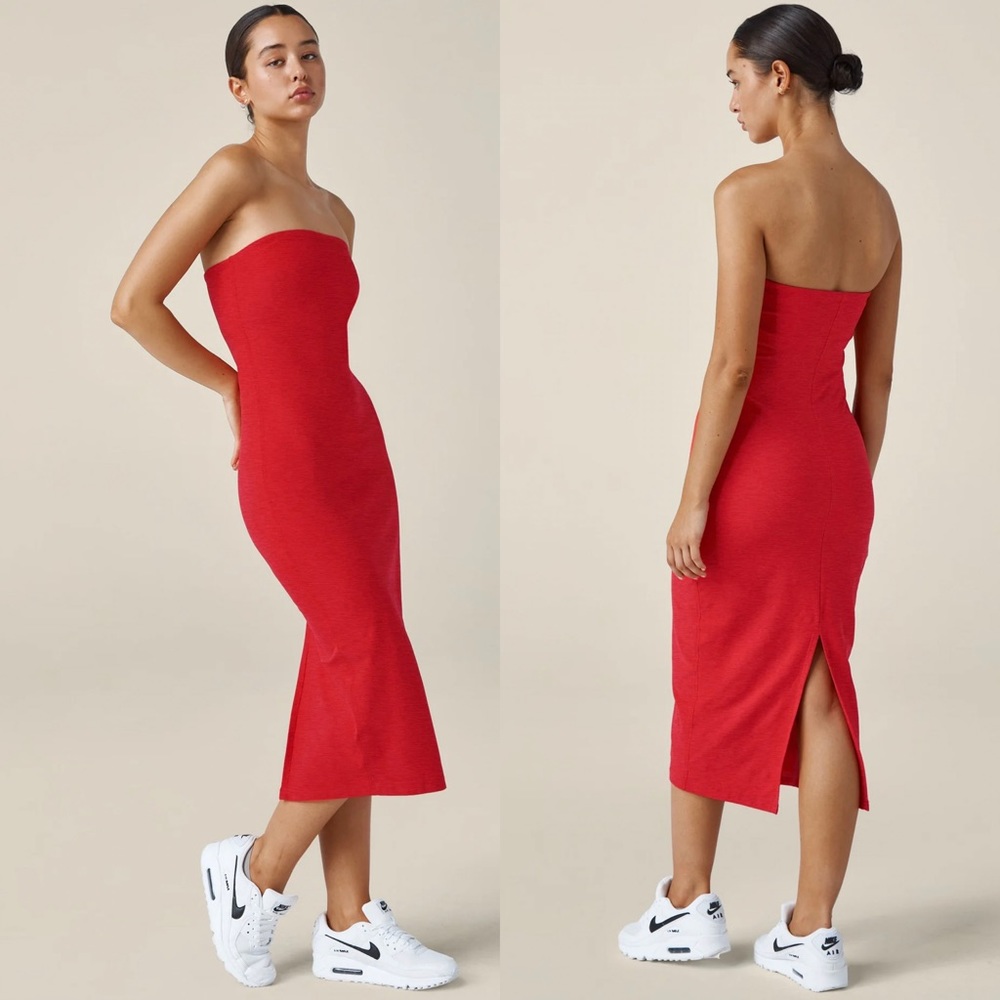 Beyond Yoga Red Strapless Dress XL